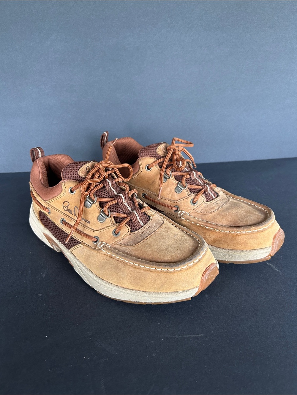 Men's Brown Leather Casual Lace-Up Shoes